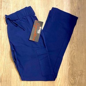 ST Small Tall Navy Blue Indigo Greys Anatomy Scrub pants Signature Olivia Barco